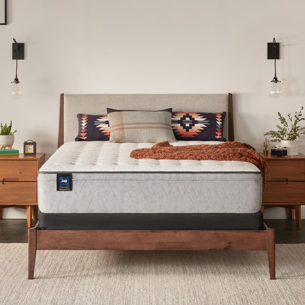 Sealy Essentials Hayward Medium Firm Euro Top Queen Mattress with Low Profile Box Spring, , large