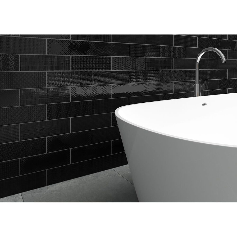 MS International Urbano Ink 3D Mix 4&quot; x 12&quot; Ceramic Tile, , large
