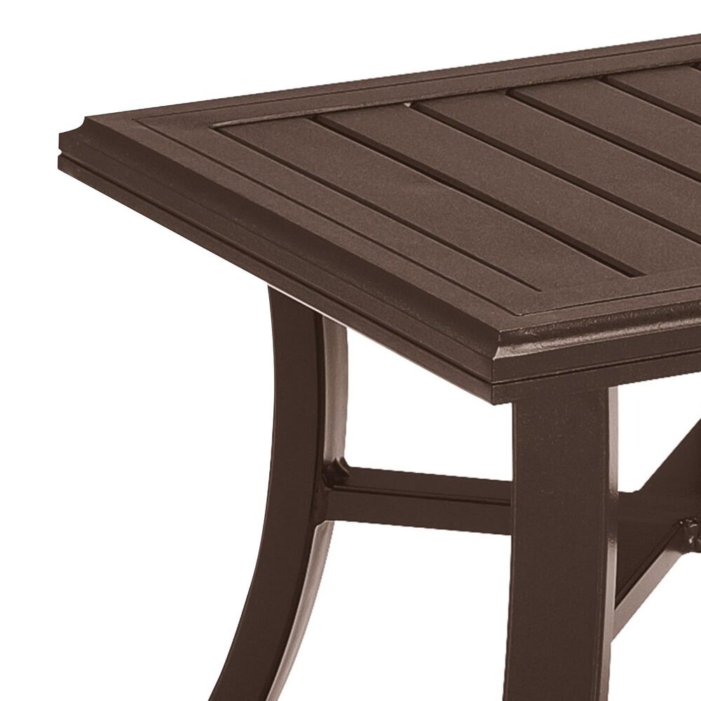 Tropitone Banchetto 24" Square Patio Tea Table in Rich Earth, , large