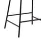 LumiSource Daniella Counter Stool with White Upholstery in Black (Set of 2), , large