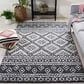 Safavieh Micro-Loop 6" x 9" Black and Gray Area Rug, , large