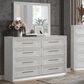 Sasha Lee 8-Drawer Dresser and Mirror in Brushed White, , large
