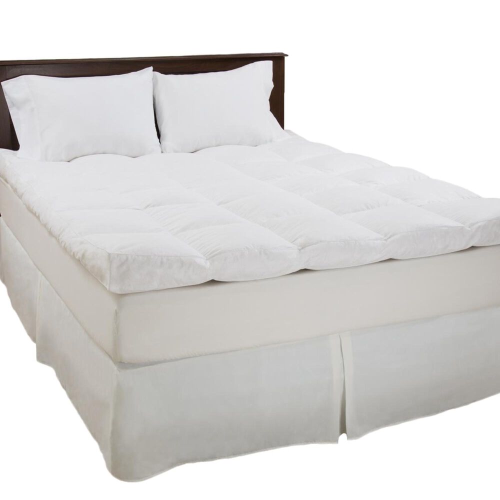 Timberlake Down and Duck Feather Gusset 4" Twin Mattress Topper, , large