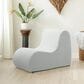 Jaxx Uptown Modern Armless Accent Chair in Boucle Silver, , large