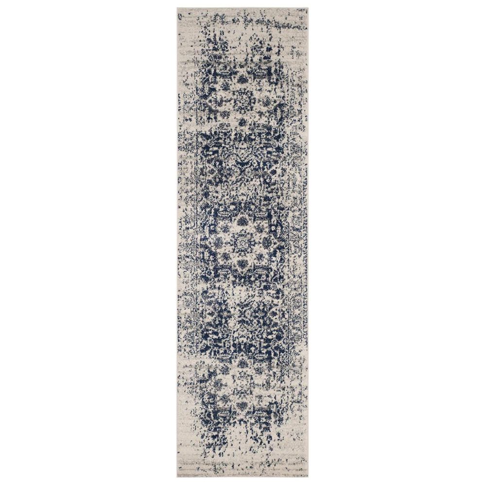 Safavieh Madison MAD603D 2"2" x 10" Cream and Navy Runner, , large