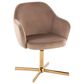 LumiSource Buena Swivel Accent Chair in Brown, , large
