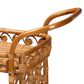 Baxton Studio Diwata 2-Tier Rattan Kitchen Cart in Natural Brown, , large
