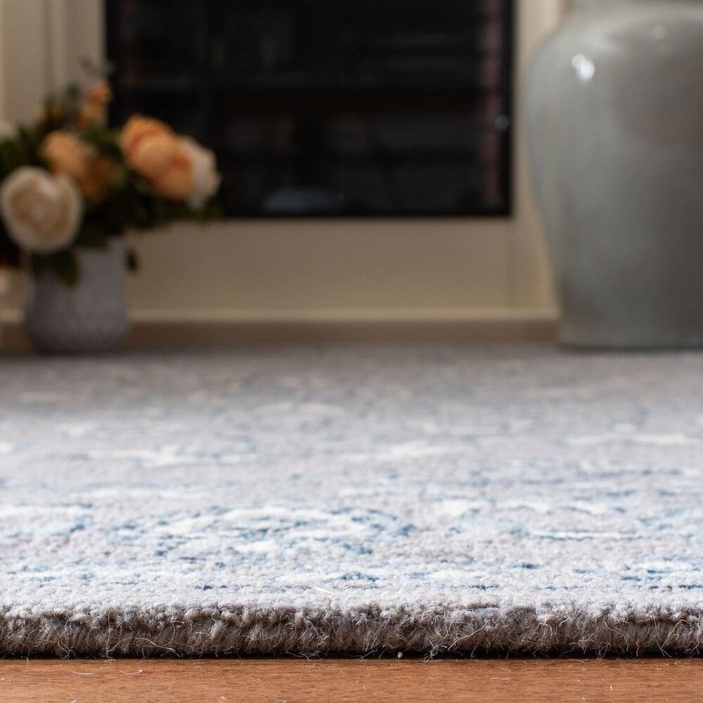 Safavieh Micro-Loop MLP504F 3&#39; Square Light Grey and Ivory Area Rug, , large
