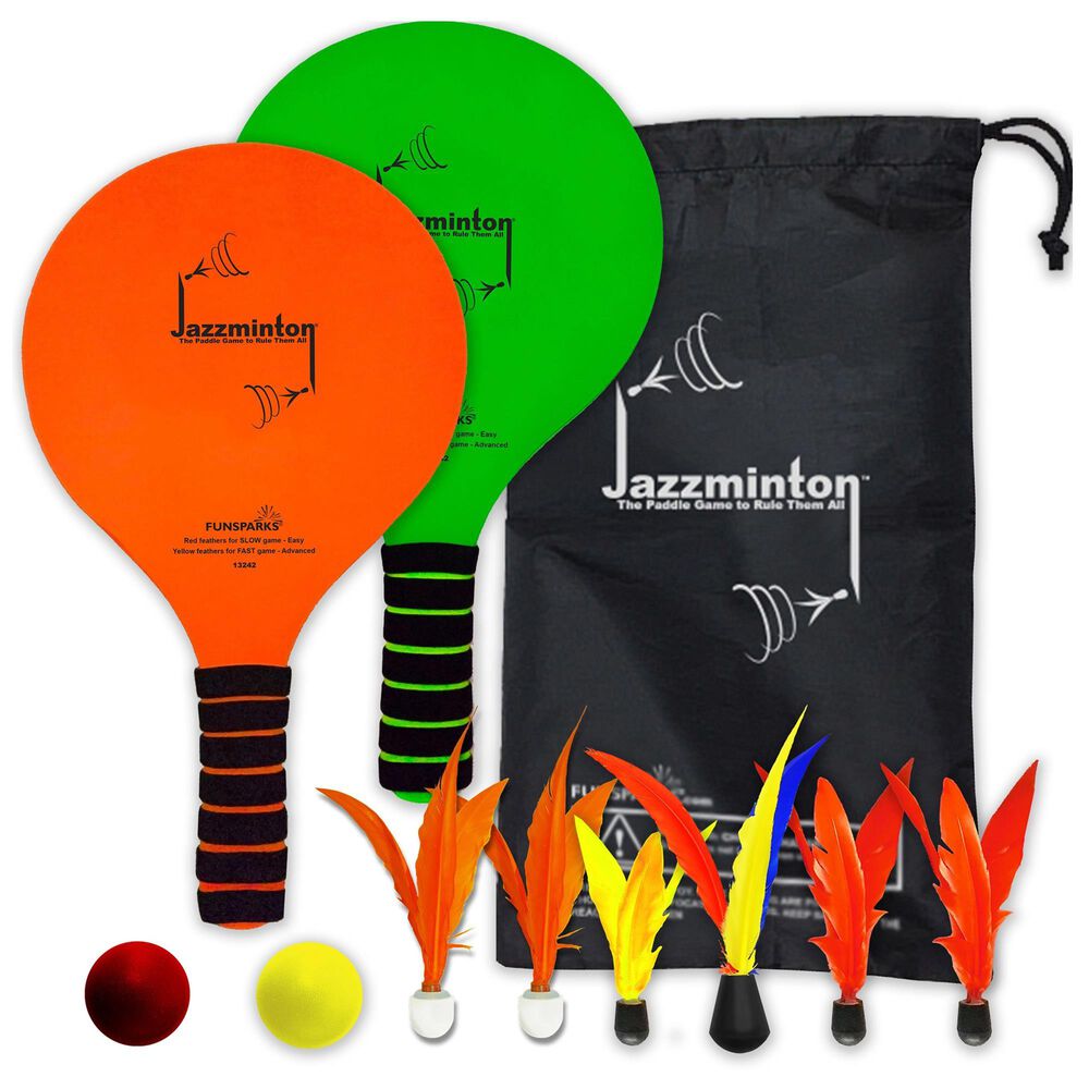 Funsparks Jazzminton Deluxe Paddle Game, , large