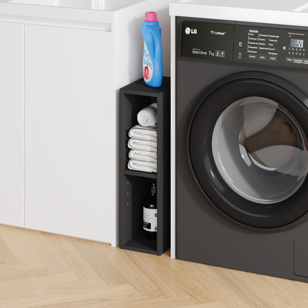 HOMLUX 2-Tier Open Bookcase with 6" Shelf in Blackwood, , large