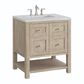 James Martin Vanities Breckenridge 30" Single Vanity in Whitewashed Oak with 3 cm Eternal Jasmine Pearl Quartz Top, , large