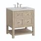 James Martin Vanities Breckenridge 30" Single Vanity in Whitewashed Oak with 3 cm Eternal Jasmine Pearl Quartz Top, , large