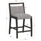 Linon Home Decor Skylar Counter Stool in Grey, , large