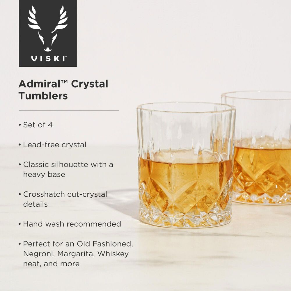 True Admiral Crystal Tumbler in Clear &#40;Set of 4&#41;, , large