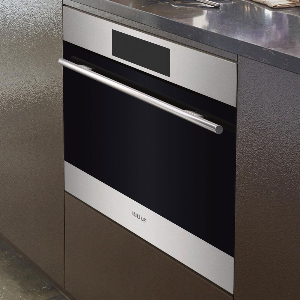 Wolf Appliances 24" E Series Transitional Drop-Down Door Speed Oven in Stainless Steel, , large