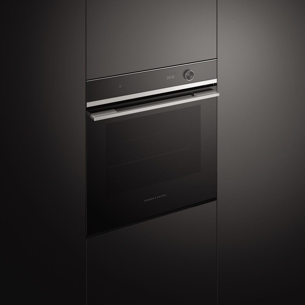 Fisher &amp; Paykel Series 7 24&quot; Contemporary Single Electric Wall Oven with 11 Functions in Stainless Steel and Black, , large