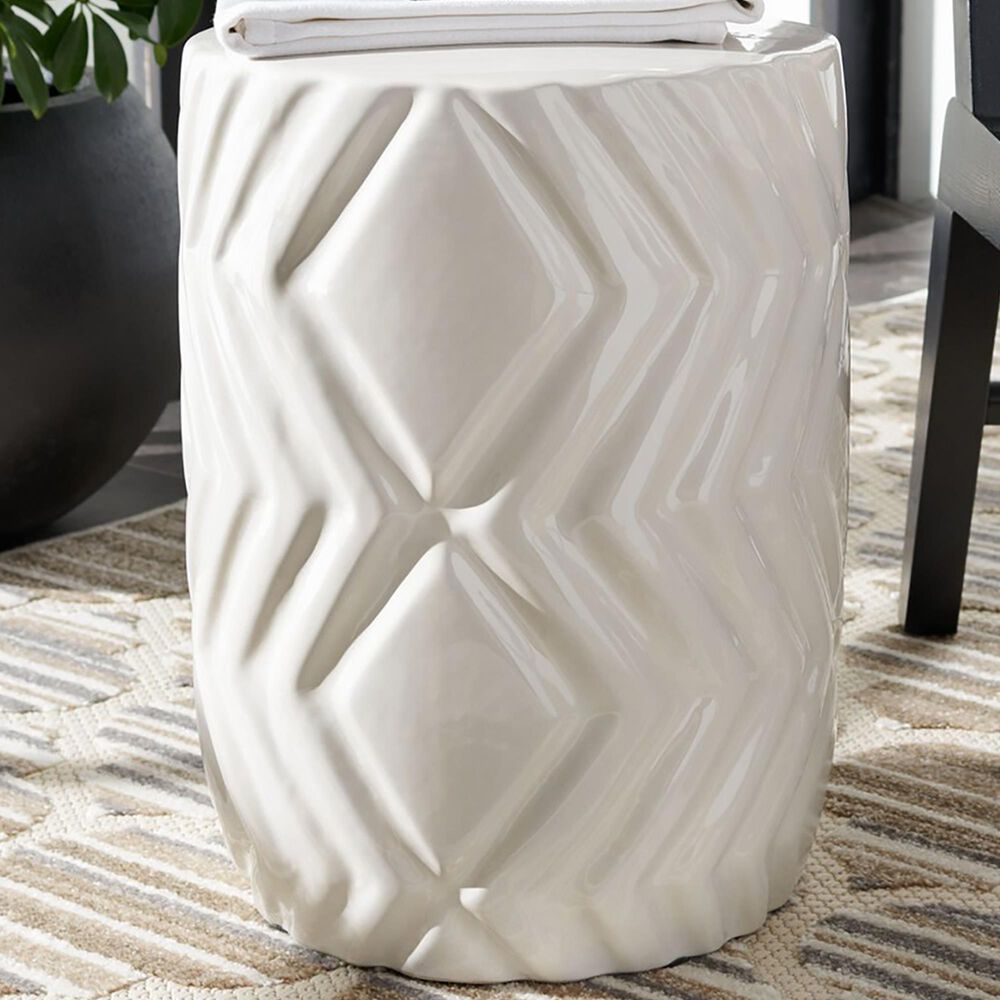Safavieh Carsyn Garden Stool in Ivory, , large