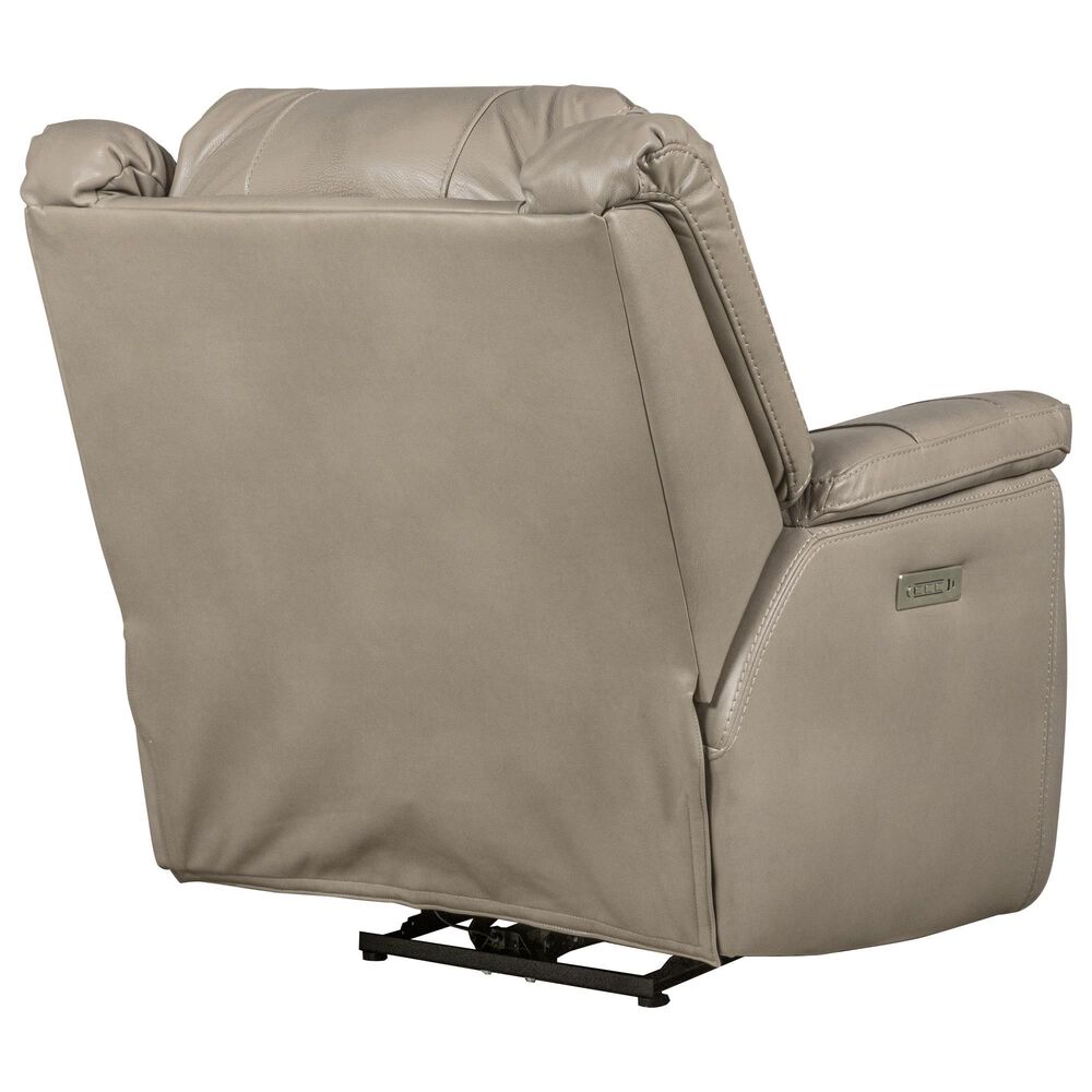 HomeStretch Galaxy Leather Power Recliner in Mushroom, , large