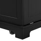HOMLUX 47" Fluted Kitchen Island with Trash Can Storage Cabinet in Black and Natural, , large