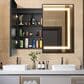 HOMLUX 40" x 32" Bathroom Medicine Cabinet with Mirror in Black, , large