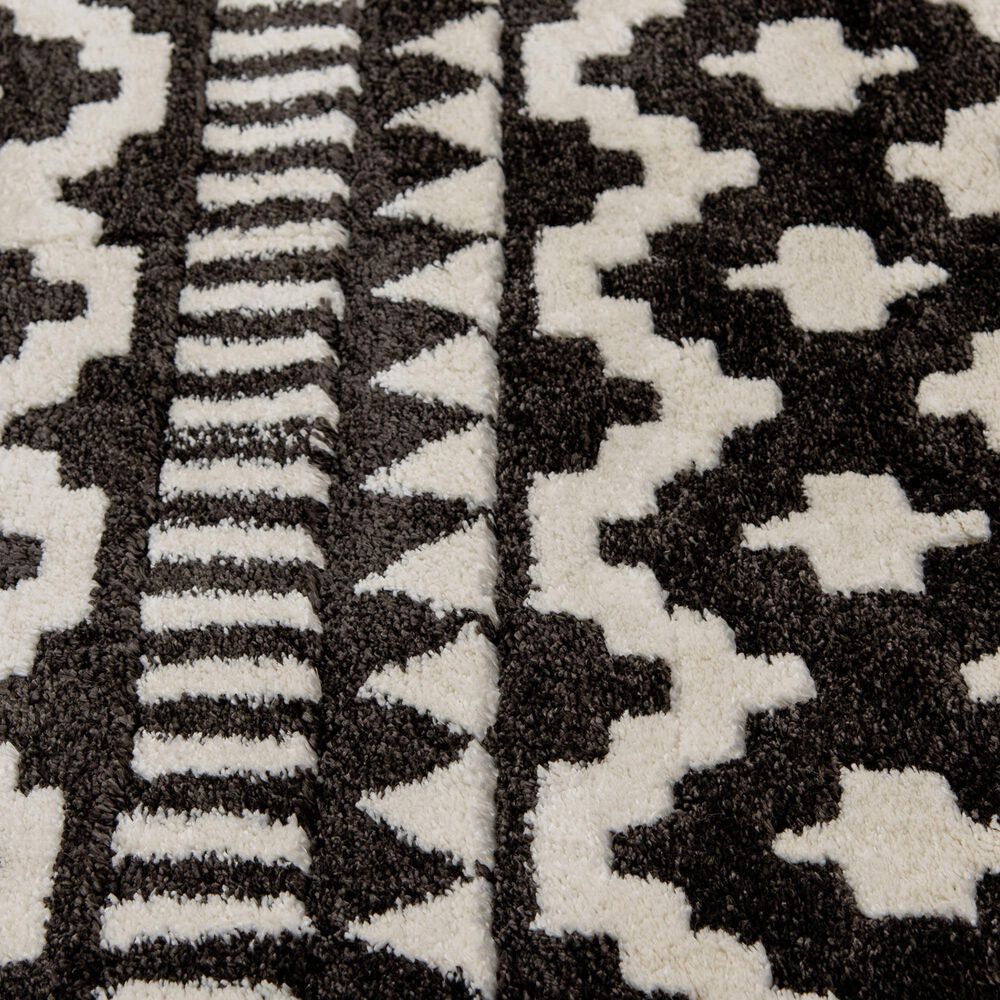 Central Oriental Structures Torrent Weehawken 7&#39;10&quot; x 9&#39;10&quot; Soot and Buff Area Rug, , large