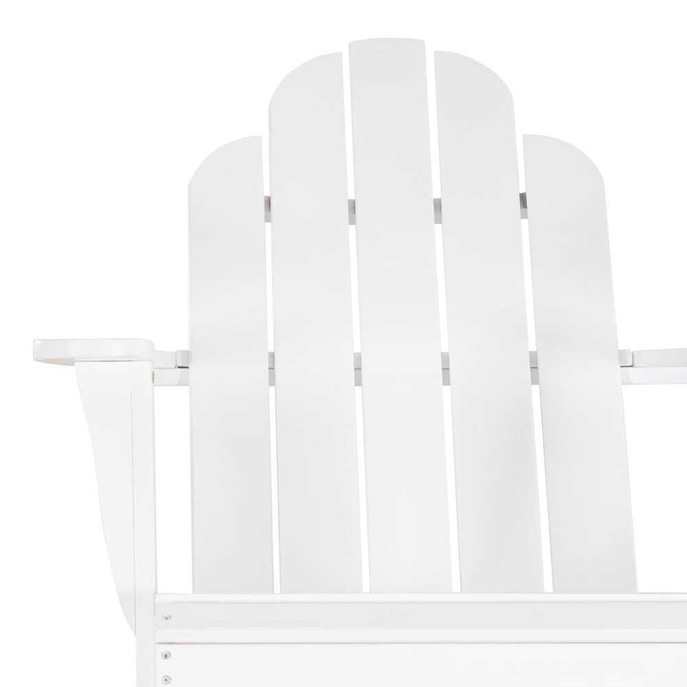 Linon Home Decor Adirondack Rocking Chair in White, , large
