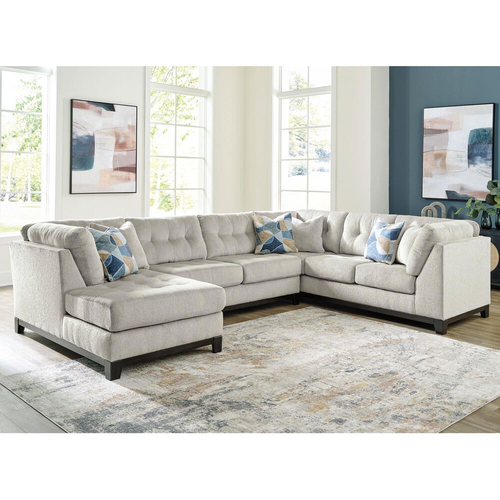 Ashley 3-Piece Left Facing Sectional with Chaise in Stone, , large