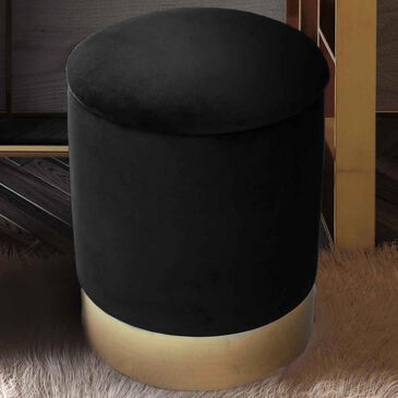 Tov Furniture Pri Storage Ottoman in Black, , large