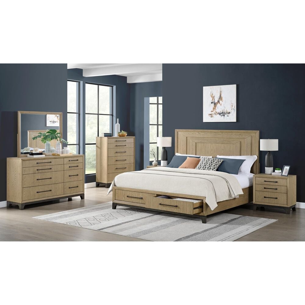 Emerald Home Furnishings Sutton Place King Storage Bed in Caramel and Cocoa, , large