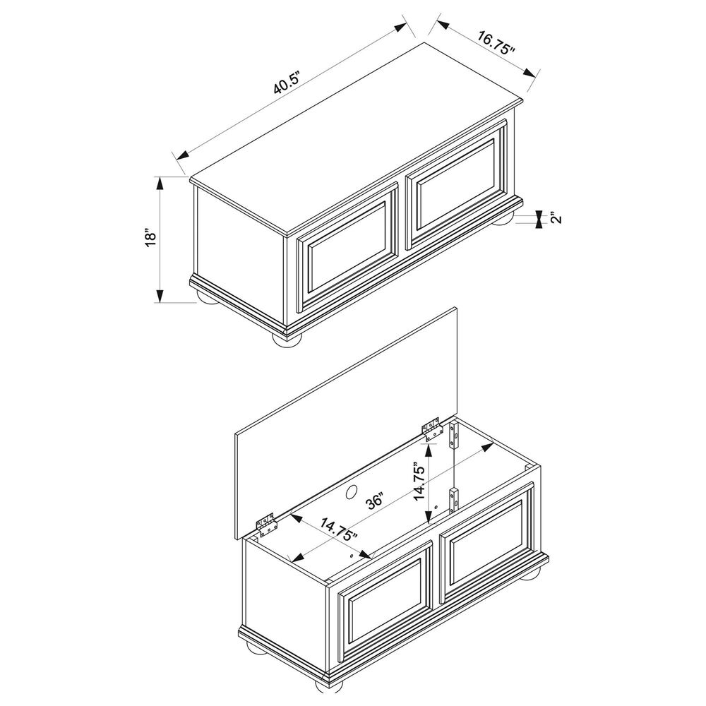 Linon Home Decor Chadwick Cedar Chest in Rich Cherry, , large