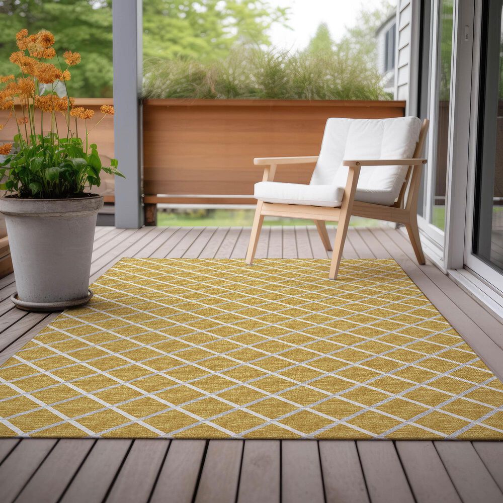 Dalyn Rug Company York 9&#39; x 12&#39; Gold Indoor/Outdoor Area Rug, , large