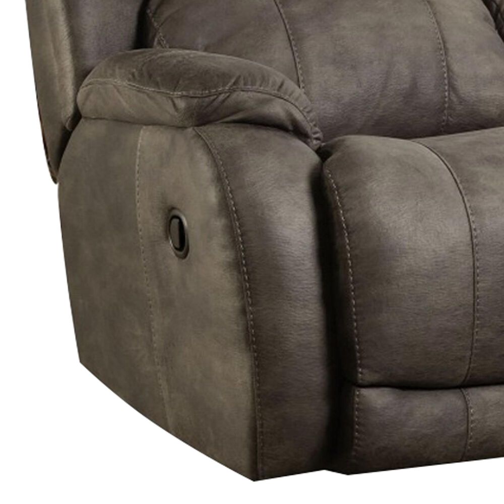 HomeStretch Denali 2-Piece Reclining Living Room Set in Grey, , large