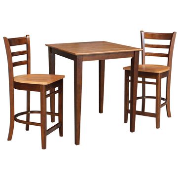 International Concepts 3-Piece Counter Height Dining Set in Cinnamon/Espresso, , large