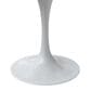 Leisuremod LeisureMod Verve Collection 36 Round Dining Table, White Base with Dark Maple MDF Top, , large