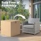 HOMLUX 12-Piece Patio Conversation Set in Dark Gray, , large