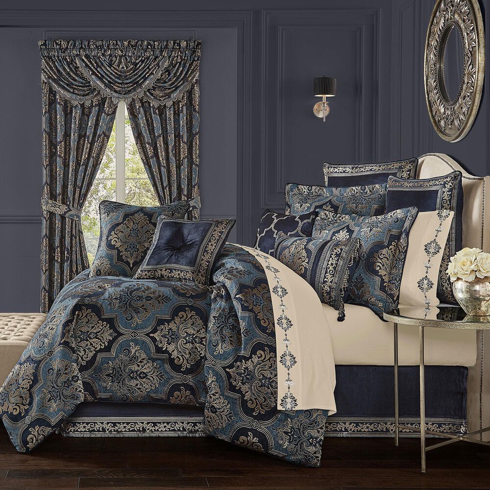 J. Queen New York Middlebury 4-Piece Queen Comforter Set in Indigo, , large
