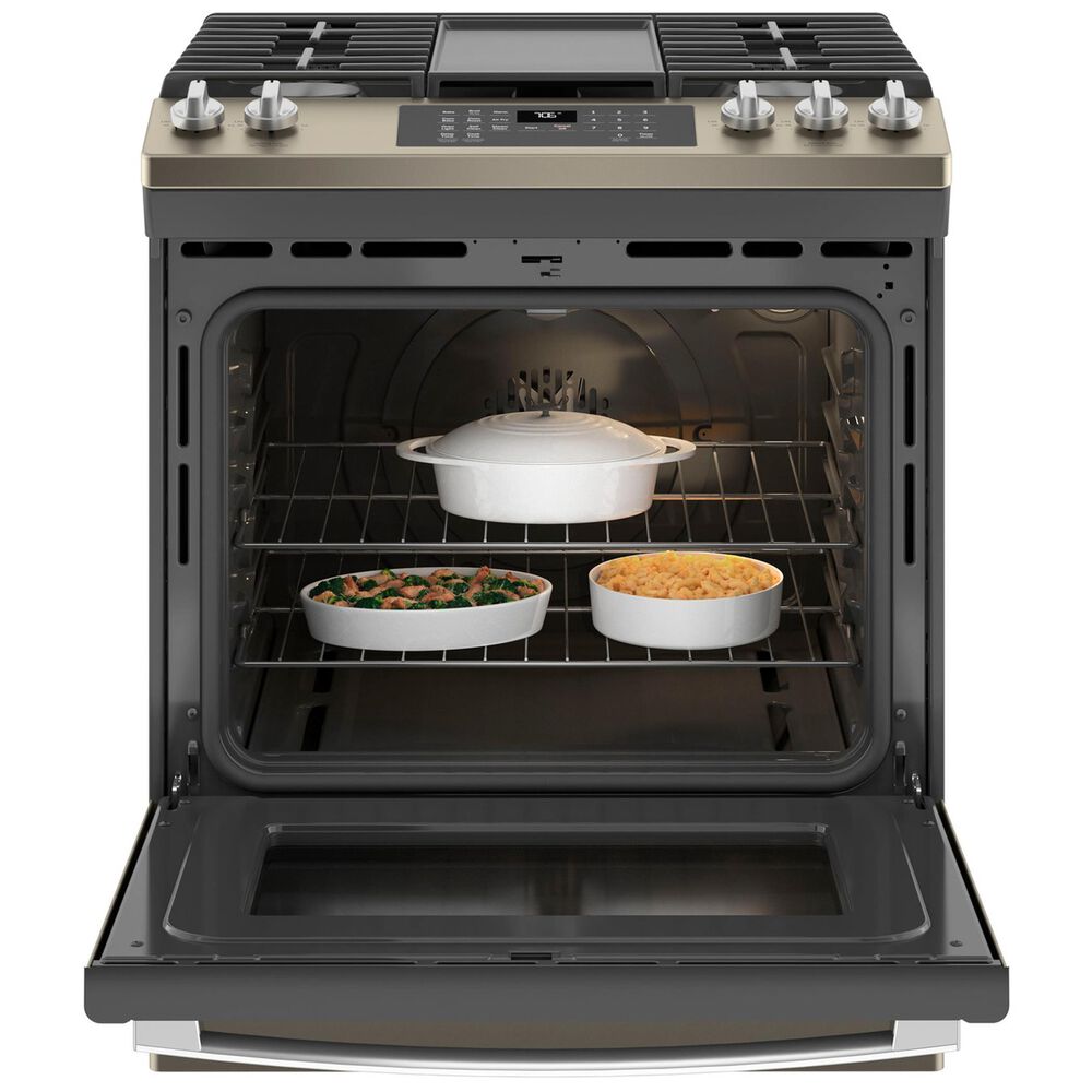 GE Appliances 30" SlideIn Front Control Convection Gas Range with No