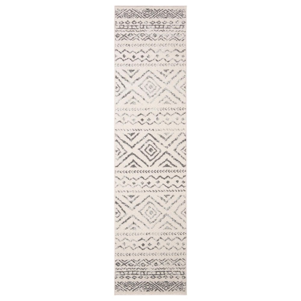 Safavieh Tulum TUL267A 2" x 8" Ivory and Grey Runner, , large