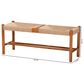 Baxton Studio Saura Bench in Natural and Oak Brown, , large