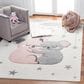 Safavieh Carousel CRK195A 6"7" x 9" Ivory and Pink Kids Area Rug, , large