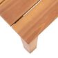 Hearth and Haven Temecula Outdoor Square Side Table with Slatted Top in Brown, , large