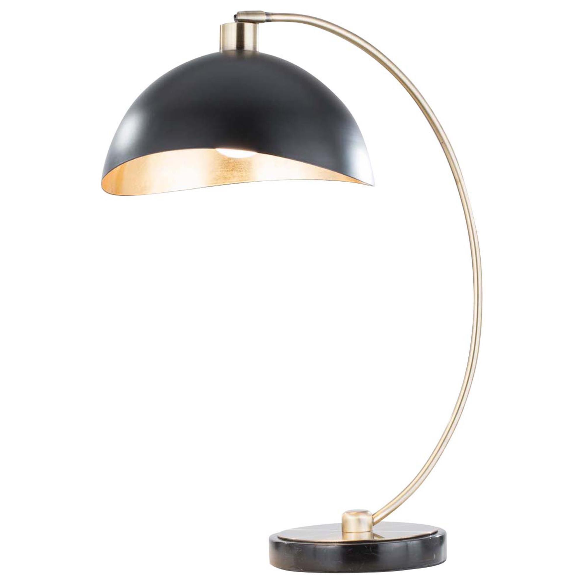 Nova Luna Bella Table Lamp in Weathered Brass and Black NFM