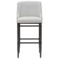 Armen Living Marvin Bar Height Stool with Ivory Upholstery in Antique Pewter, , large