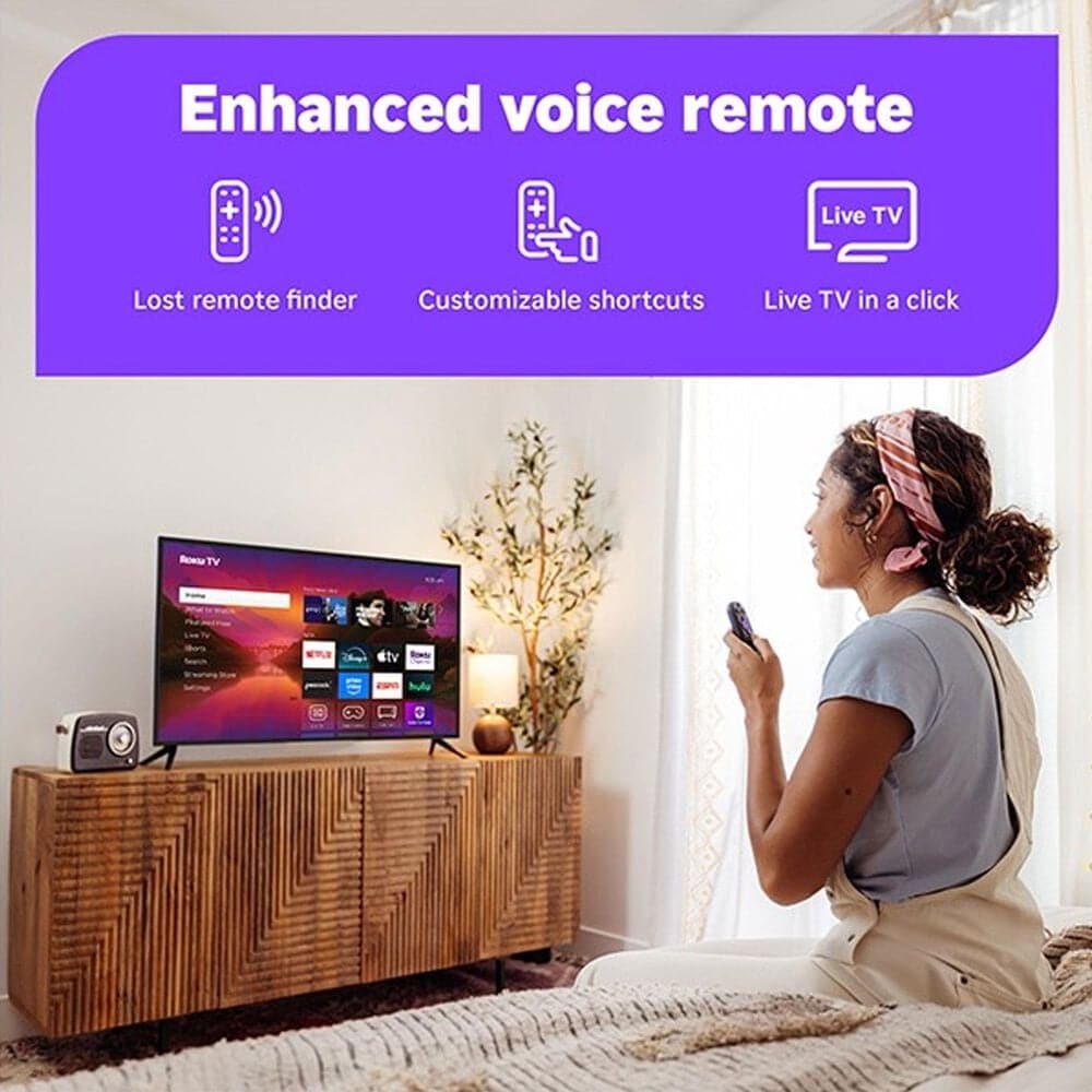 Roku 65&quot; Class Plus Series QLED Mini-LED in Black - Smart TV, , large