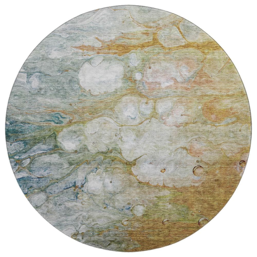 Dalyn Rug Company Trevi TV7 8" Round Paprika Area Rug, , large