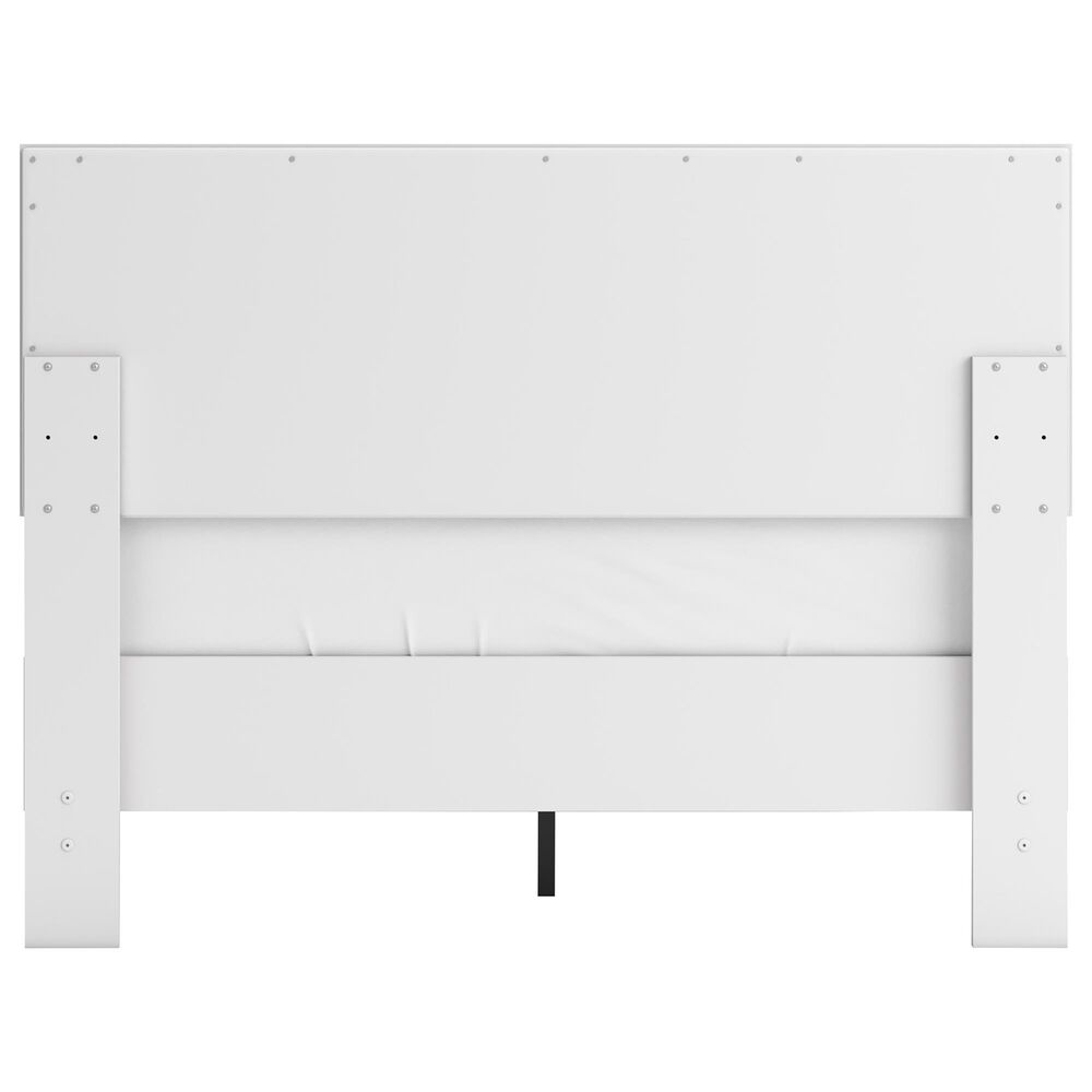 Ashley Hallityn Full Panel Platform Bed in Matte White, , large