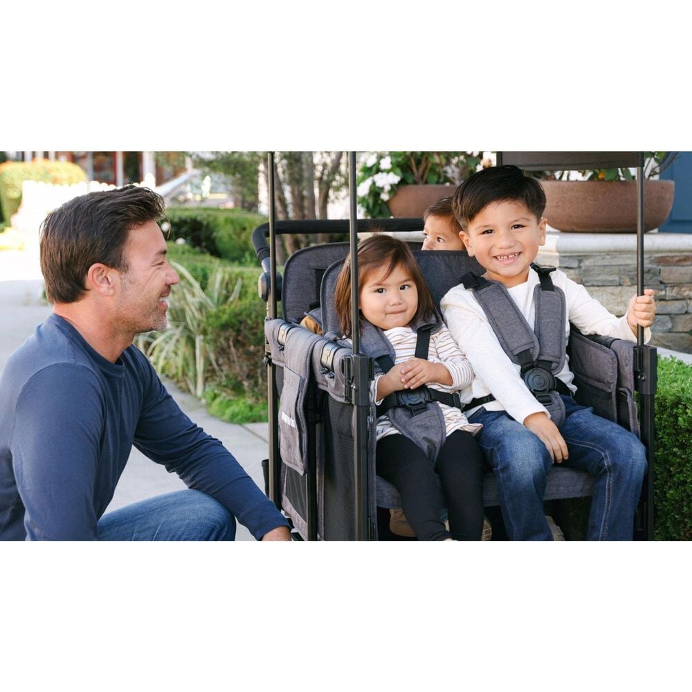 Wonderfold Elite Pro 4-Seater Stroller Wagon in Charcoal Gray, , large