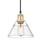 Golden Lighting Orwell 7" Small Pendant with Clear Shade Glass in Brushed Champagne Bronze, , large