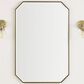 James Martin Vanities Rohe 24" Octagonal Mirror in Champagne Brass, , large