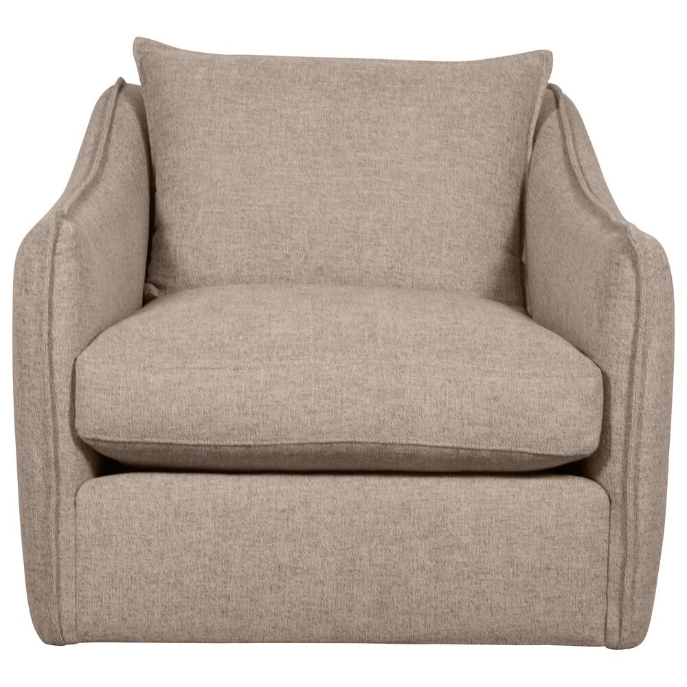 Bernhardt Joli Swivel Chair in Tan, , large